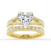 925 Sterling Silver NEW Heart Shaped Split Shank Diamond Engagement Ring - Image 15