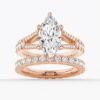 925 Sterling Silver NEW Marquise Cut Split Shank Diamond Engagement Ring - Image 14