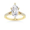 925 Sterling Silver NEW Marquise Cut Split Shank Diamond Engagement Ring - Image 2