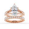 925 Sterling Silver NEW Marquise Cut Split Shank Diamond Engagement Ring - Image 23