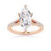 925 Sterling Silver NEW Marquise Cut Split Shank Diamond Engagement Ring - Image 3