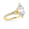 925 Sterling Silver NEW Marquise Cut Split Shank Diamond Engagement Ring - Image 7