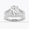 925 Sterling Silver NEW Oval Cut Split Shank Diamond Engagement Ring - Image 15