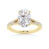 925 Sterling Silver NEW Oval Cut Split Shank Diamond Engagement Ring - Image 2