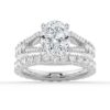 925 Sterling Silver NEW Oval Cut Split Shank Diamond Engagement Ring - Image 22
