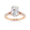 925 Sterling Silver NEW Oval Cut Split Shank Diamond Engagement Ring - Image 3