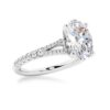 925 Sterling Silver NEW Oval Cut Split Shank Diamond Engagement Ring - Image 4