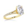 925 Sterling Silver NEW Oval Cut Split Shank Diamond Engagement Ring - Image 7