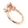 Sterling silver engagement ring with premium CZ diamond stones