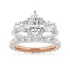Balanced engagement ring with matching pear shaped stones