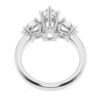 Pear shaped engagement ring with matching side stones