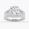 925 Sterling Silver NEW Round Cut Split Shank Diamond Engagement Ring - Image 15