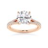 925 Sterling Silver NEW Round Cut Split Shank Diamond Engagement Ring - Image 3