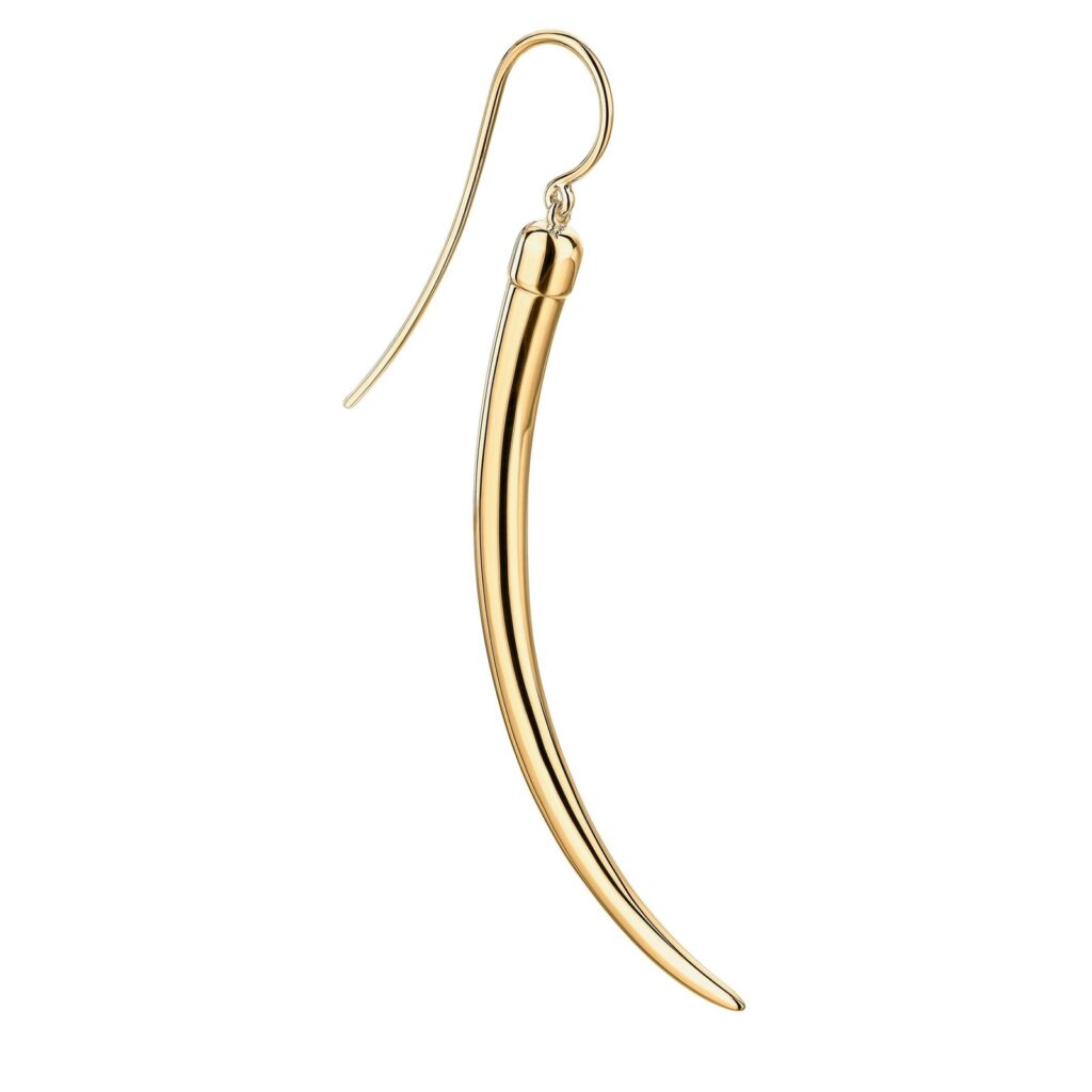 925 Sterling Silver No.1 Single Large Earring Diamond
