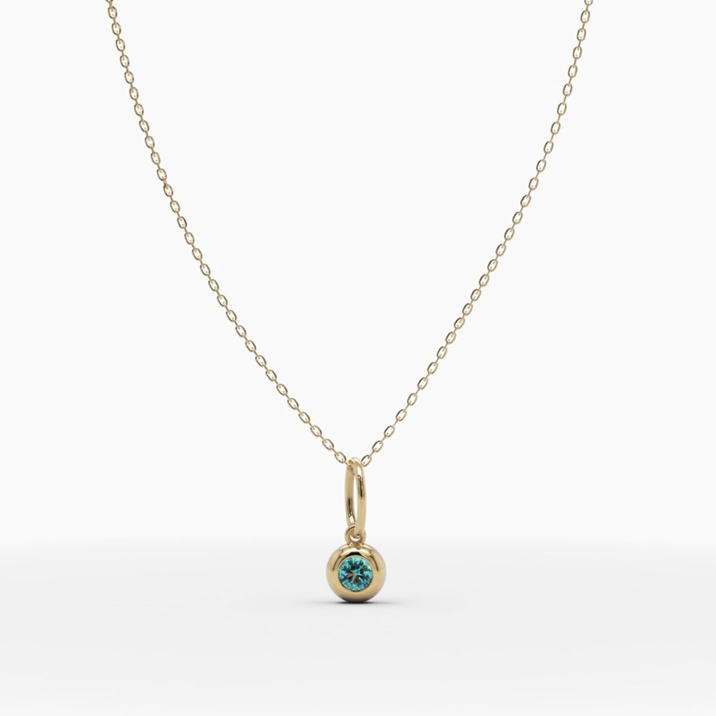 925 Sterling Silver November Birthstone Topaz Necklace