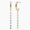 925 Sterling Silver Nude Diamond Drop Earrings