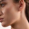 925 Sterling Silver Nude Diamond Drop Earrings - Image 3