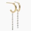 925 Sterling Silver Nude Diamond Drop Earrings - Image 4