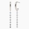 925 Sterling Silver Nude Diamond Drop Earrings - Image 5