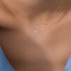 925 Sterling Silver Nude Diamond Solitaire Necklace - Image 2