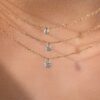 925 Sterling Silver Nude Diamond Solitaire Necklace - Image 4