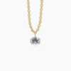 925 Sterling Silver Nude Diamond Solitaire Necklace - Image 7