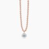 925 Sterling Silver Nude Diamond Solitaire Necklace - Image 9