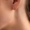 925 Sterling Silver Nude Diamond Threader Earrings - Image 2