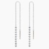 925 Sterling Silver Nude Diamond Threader Earrings - Image 5
