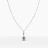 October birthstone necklace with 6.50mm round pendant design