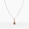 Sterling silver tourmaline necklace with delicate chain and spring clasp