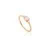 Slim ring in 925 sterling silver with thick gold plating