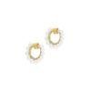 Gold-plated sterling silver earrings with pearl accents
