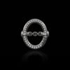 925 sterling silver ring with thick gold plating and CZ diamonds