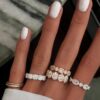 925 Sterling Silver Oval Baguette Diamond Band - Image 2