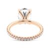 925 Sterling Silver Oval Cut Diamond Engagement Ring Eternity Pave Band - Image 12