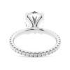 925 Sterling Silver Oval Cut Diamond Engagement Ring Eternity Pave Band - Image 6