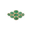 925 Sterling Silver Oval Shape Emerald Ring