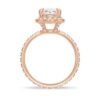 925 Sterling Silver Oval Shaped Micropave Halo Diamond Engagement Ring Eternity Band - Image 12