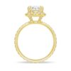 925 Sterling Silver Oval Shaped Micropave Halo Diamond Engagement Ring Eternity Band - Image 9
