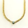 925 Sterling Silver Oval Shaped Turquoise Chain Necklace - Image 2