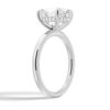 925 Sterling Silver Oval Solitaire Diamond Engagement Ring - Image 4