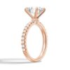 925 Sterling Silver Pave Band Round Diamond Engagement Ring Hidden Halo - Image 10