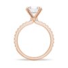 925 Sterling Silver Pave Band Round Diamond Engagement Ring Hidden Halo - Image 11