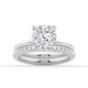 925 Sterling Silver Pave Band Round Diamond Engagement Ring Hidden Halo - Image 24