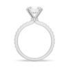 925 Sterling Silver Pave Band Round Diamond Engagement Ring Hidden Halo - Image 5