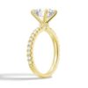 925 Sterling Silver Pave Band Round Diamond Engagement Ring Hidden Halo - Image 7