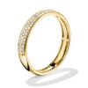 925 Sterling Silver Pave Diamond Bold Half Eternity Band - Image 3