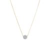 925 Sterling Silver Pave Diamond Circle Necklace Pendant