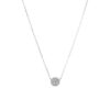 925 Sterling Silver Pave Diamond Circle Necklace Pendant - Image 2